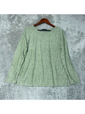 NWOT Mario Serrani Women's S Green Textured Long Sleeve  Knit Top G2173